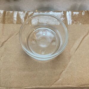 Clear Glass tea light holders.